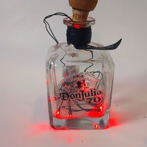 Donjulio tequila red light bottle